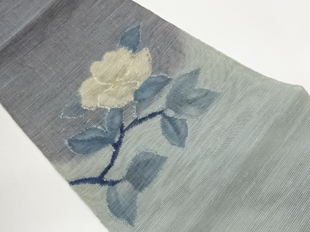 JAPANESE KIMONO / KIMONO FOR SUMMER TSUMUGI TSUBAKI PATTERN WEAVING NA